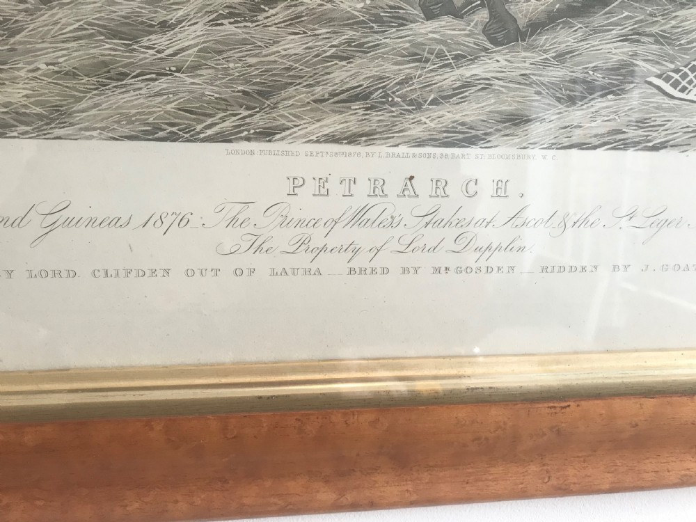 A large Walnut framed picture of Petrarch C1876 View II