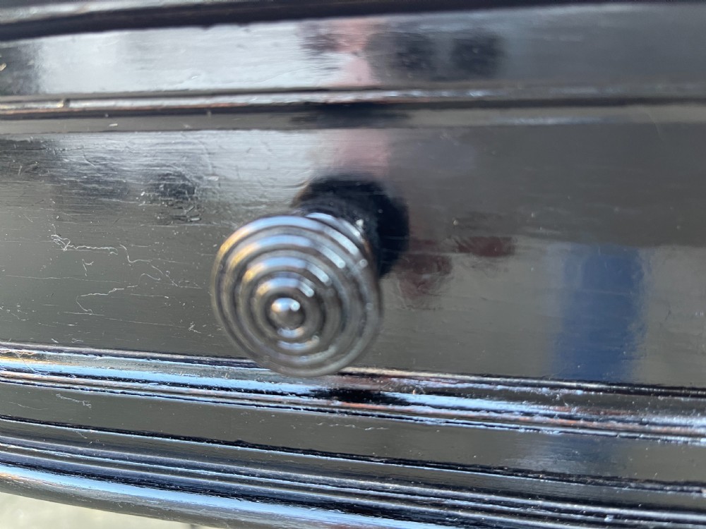 An Elegant French Ebonised Writing Table View VII