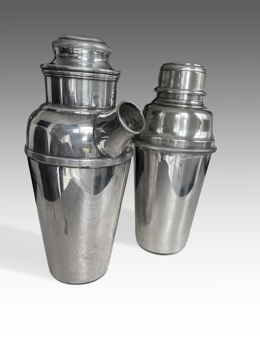 A Set of Edwardian Silver Plate Cocktail Shakers View II