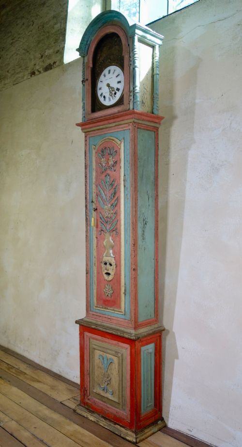 18TH CENTURY PAINTED PORTUGUESE LONGCASE CLOCK - ADDITIONAL PHOTO 7