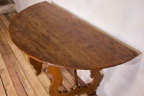 18TH CENTURY ITALIAN DEMI LUNE LYRE LEG CONSOLE TABLE - ADDITIONAL PHOTO 12