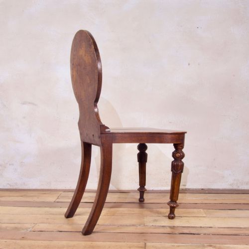 A 19THCENTURY WILLIAM IV ELM AND BURR ELM HALL CHAIR - ADDITIONAL PHOTO 7
