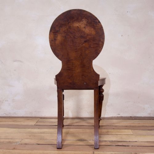 A 19THCENTURY WILLIAM IV ELM AND BURR ELM HALL CHAIR - ADDITIONAL PHOTO 8