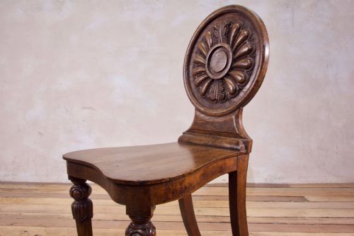 A 19THCENTURY WILLIAM IV ELM AND BURR ELM HALL CHAIR - ADDITIONAL PHOTO 11