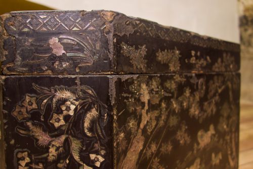18TH CENTURY CHINESE EXPORT MOTHER OF PEARL TEA CHEST - ADDITIONAL PHOTO 8