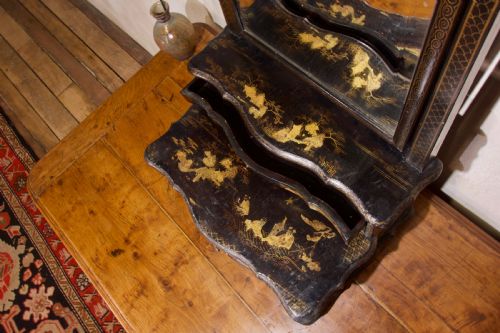 19TH CENTURY CHINESE EXPORT CHINOISERIE DRESSING TABLE MIRROR - ADDITIONAL PHOTO 4