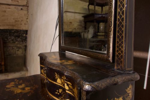 19TH CENTURY CHINESE EXPORT CHINOISERIE DRESSING TABLE MIRROR - ADDITIONAL PHOTO 5