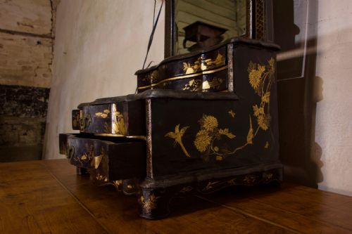 19TH CENTURY CHINESE EXPORT CHINOISERIE DRESSING TABLE MIRROR - ADDITIONAL PHOTO 7
