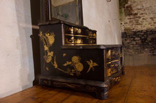 19TH CENTURY CHINESE EXPORT CHINOISERIE DRESSING TABLE MIRROR - ADDITIONAL PHOTO 9