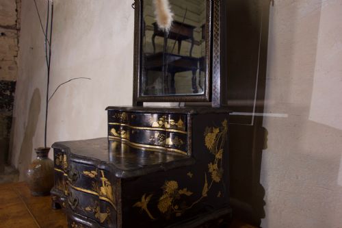 19TH CENTURY CHINESE EXPORT CHINOISERIE DRESSING TABLE MIRROR - ADDITIONAL PHOTO 12