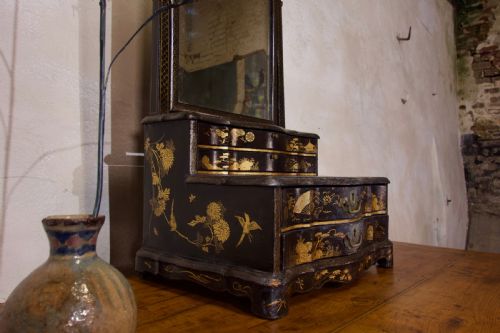 19TH CENTURY CHINESE EXPORT CHINOISERIE DRESSING TABLE MIRROR - ADDITIONAL PHOTO 14