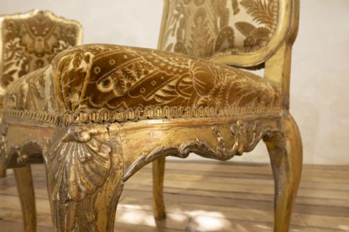 PAIR OF FRENCH LOUIS XV GILTWOOD SIDE CHAIRS - ADDITIONAL PHOTO 3