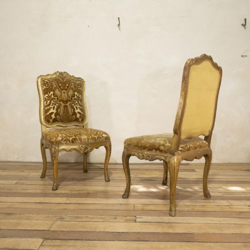 PAIR OF FRENCH LOUIS XV GILTWOOD SIDE CHAIRS - ADDITIONAL PHOTO 5