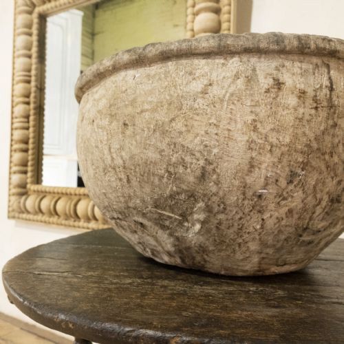 LARGE 18TH CENTURY SWEDISH BURL ROOT BOWL - ADDITIONAL PHOTO 3