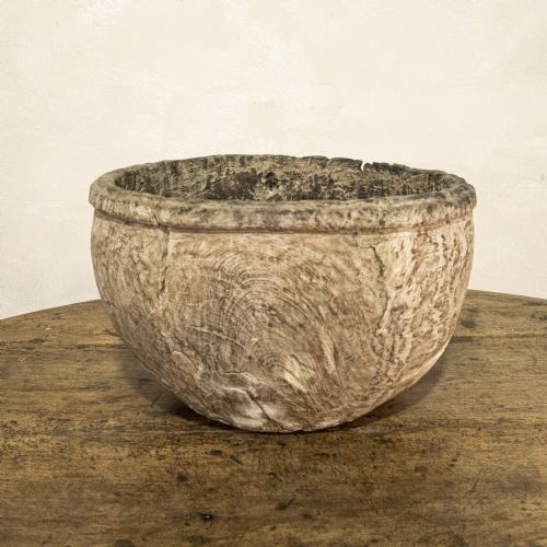 LARGE 18TH CENTURY SWEDISH BURL ROOT BOWL - ADDITIONAL PHOTO 13
