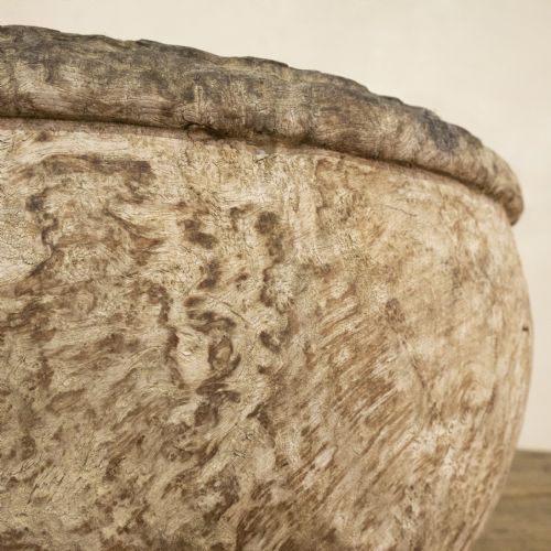 LARGE 18TH CENTURY SWEDISH BURL ROOT BOWL - ADDITIONAL PHOTO 4