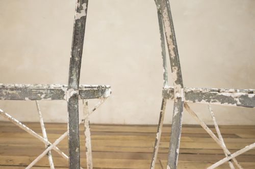 PAIR OF SMALL FRENCH PAINTED METAL GARDEN CHAIRS - ADDITIONAL PHOTO 10
