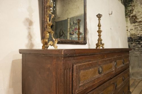 A LOUIS XVI PERIOD ORIGINAL PAINTED COMMODE CHEST OF DRAWERS - ADDITIONAL PHOTO 2
