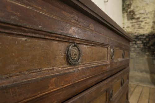 A LOUIS XVI PERIOD ORIGINAL PAINTED COMMODE CHEST OF DRAWERS - ADDITIONAL PHOTO 4