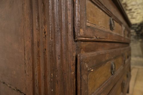 A LOUIS XVI PERIOD ORIGINAL PAINTED COMMODE CHEST OF DRAWERS - ADDITIONAL PHOTO 7