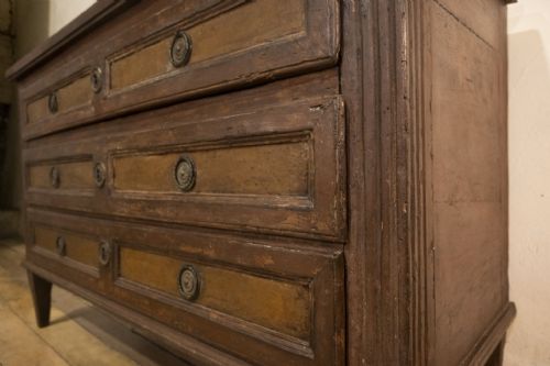 A LOUIS XVI PERIOD ORIGINAL PAINTED COMMODE CHEST OF DRAWERS - ADDITIONAL PHOTO 8