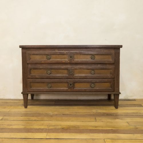 A LOUIS XVI PERIOD ORIGINAL PAINTED COMMODE CHEST OF DRAWERS - ADDITIONAL PHOTO 3