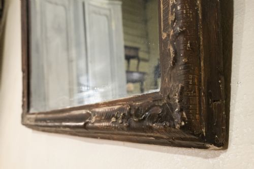 LARGE 18TH CENTURY ITALIAN PAINTED ROCOCO OVERMANTEL WALL MIRROR - ADDITIONAL PHOTO 5