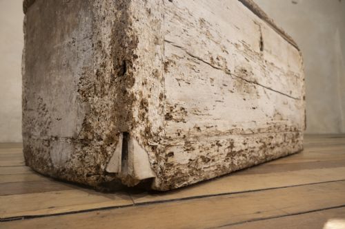 A 19TH CENTURY RUSTIC PAINTED COUNTRY HOUSE TRUNK - ADDITIONAL PHOTO 5