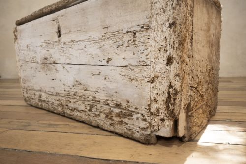 A 19TH CENTURY RUSTIC PAINTED COUNTRY HOUSE TRUNK - ADDITIONAL PHOTO 8