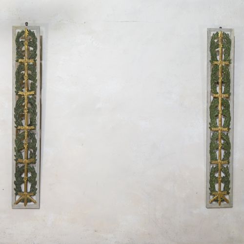 a 19th century italian pierced boiserie architectural decorative wall panels painted - CATEGORY: ANTIQUE MISCELLANEOUS - DATED 19TH CENTURY