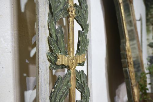 A 19TH CENTURY ITALIAN PIERCED BOISERIE ARCHITECTURAL DECORATIVE WALL PANELS PAINTED - ADDITIONAL PHOTO 2