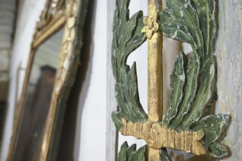 A 19TH CENTURY ITALIAN PIERCED BOISERIE ARCHITECTURAL DECORATIVE WALL PANELS PAINTED - ADDITIONAL PHOTO 6