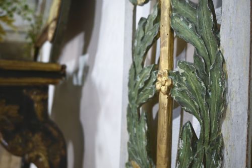 A 19TH CENTURY ITALIAN PIERCED BOISERIE ARCHITECTURAL DECORATIVE WALL PANELS PAINTED - ADDITIONAL PHOTO 7
