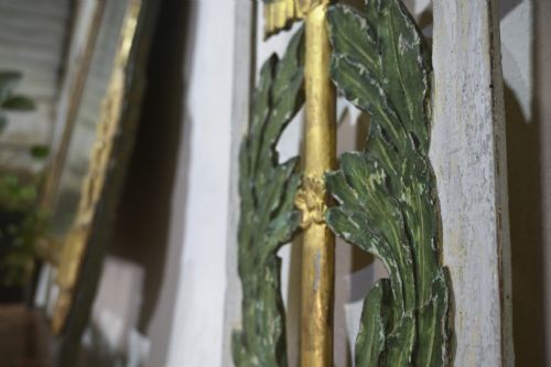 A 19TH CENTURY ITALIAN PIERCED BOISERIE ARCHITECTURAL DECORATIVE WALL PANELS PAINTED - ADDITIONAL PHOTO 8