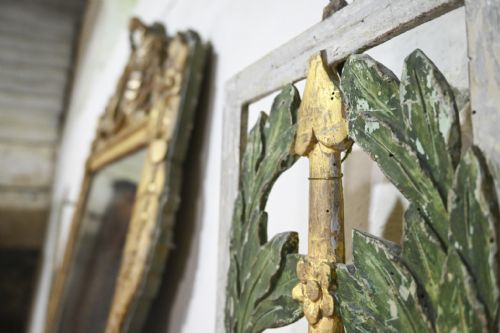 A 19TH CENTURY ITALIAN PIERCED BOISERIE ARCHITECTURAL DECORATIVE WALL PANELS PAINTED - ADDITIONAL PHOTO 10