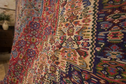 LARGE MID 20TH CENTURY PERSIAN SENNEH FLAT WEAVE KILIM RUG - ADDITIONAL PHOTO 6