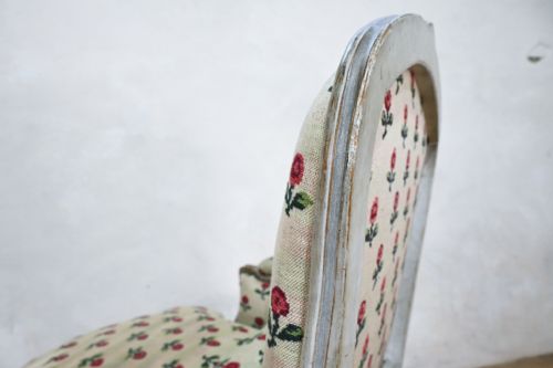 LOUIS XV GREY PAINTED ARMCHAIR JEAN BAPTISTE LEBAS - ADDITIONAL PHOTO 12