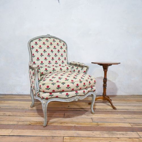 LOUIS XV GREY PAINTED ARMCHAIR JEAN BAPTISTE LEBAS - ADDITIONAL PHOTO 15