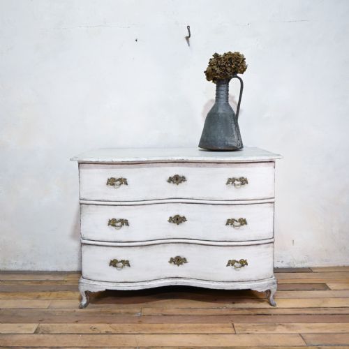 19TH CENTURY GERMAN ROCOCO SERPENTINE PAINTED COMMODE - ADDITIONAL PHOTO 11