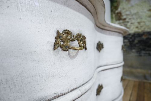 19TH CENTURY GERMAN ROCOCO SERPENTINE PAINTED COMMODE - ADDITIONAL PHOTO 5