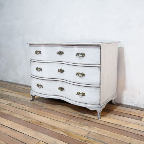 19TH CENTURY GERMAN ROCOCO SERPENTINE PAINTED COMMODE - ADDITIONAL PHOTO 6