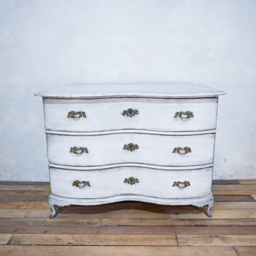 19TH CENTURY GERMAN ROCOCO SERPENTINE PAINTED COMMODE - ADDITIONAL PHOTO 12