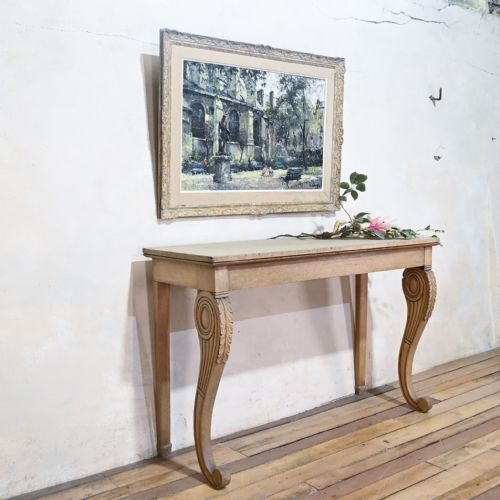 A 19TH CENTURY REGENCY BLEACHED OAK CONSOLE TABLE - ADDITIONAL PHOTO 16