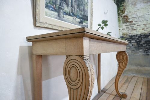 A 19TH CENTURY REGENCY BLEACHED OAK CONSOLE TABLE - ADDITIONAL PHOTO 1