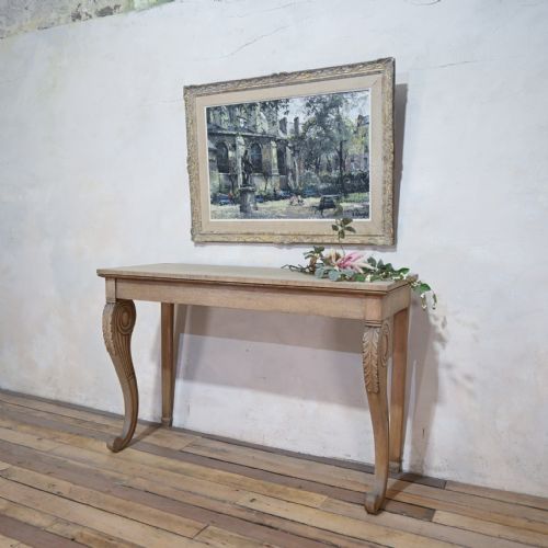 A 19TH CENTURY REGENCY BLEACHED OAK CONSOLE TABLE - ADDITIONAL PHOTO 2