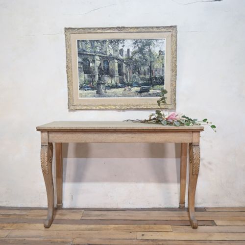 A 19TH CENTURY REGENCY BLEACHED OAK CONSOLE TABLE - ADDITIONAL PHOTO 3