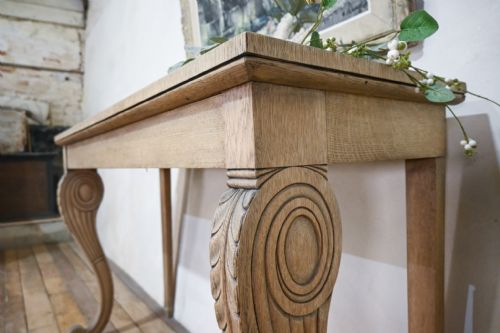 A 19TH CENTURY REGENCY BLEACHED OAK CONSOLE TABLE - ADDITIONAL PHOTO 5