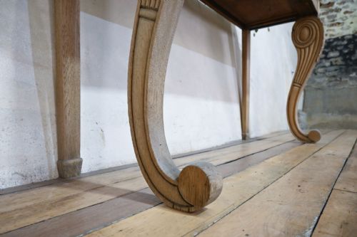 A 19TH CENTURY REGENCY BLEACHED OAK CONSOLE TABLE - ADDITIONAL PHOTO 6