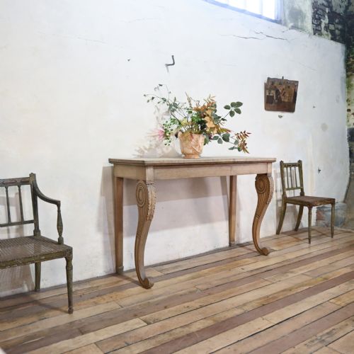 A 19TH CENTURY REGENCY BLEACHED OAK CONSOLE TABLE - ADDITIONAL PHOTO 9