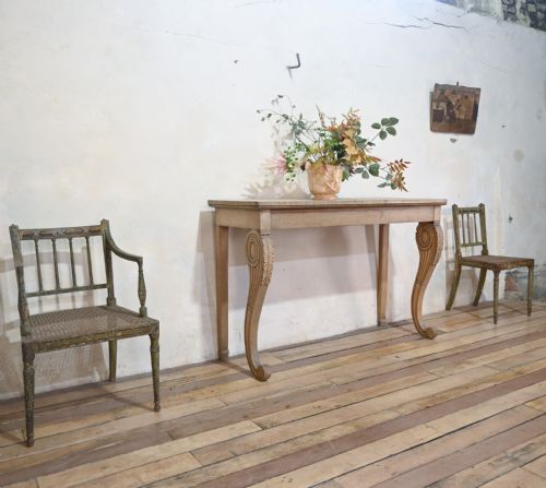 A 19TH CENTURY REGENCY BLEACHED OAK CONSOLE TABLE - ADDITIONAL PHOTO 10